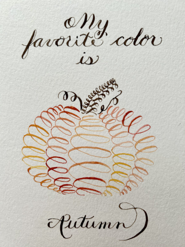 autumn is my favorite color greeting card close up