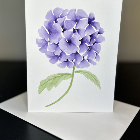 purple hydrangea card