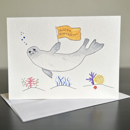 seal happy birthday card