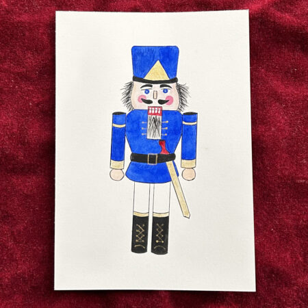 blue-watercolor-nutcracker-with-sword-art