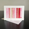 romantic stripes greeting card standing