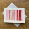 romantic stripes greeting card